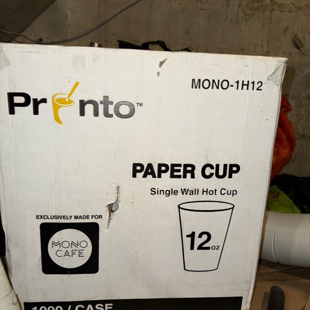 Pronto 12 oz Paper Cups | 1000 case